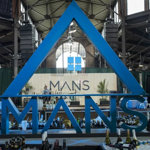 Giant, custom fabricated company logo