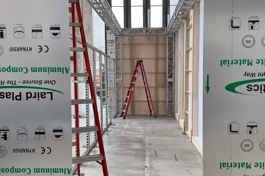 Displays under construction